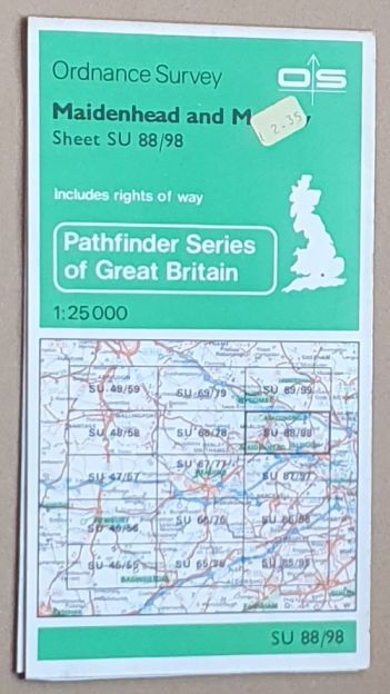 Maidenhead and Marlow. Pathfinder Map Sheet SU 88/98