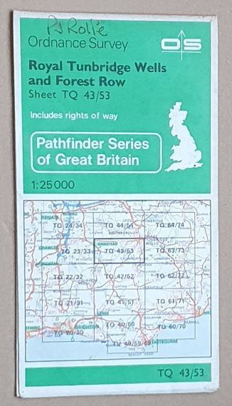 Royal Tunbridge Wells and Forest Row. 1:25000 Pathfinder Map Sheet TQ 43/53