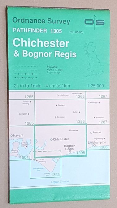 Chichester & Bognor Regis. 1:25000 Pathfinder Map Sheet 1305 (SU 80/90)