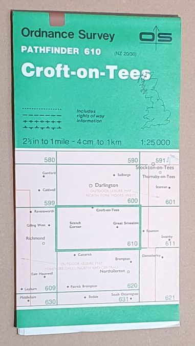 Croft-on-Tees. 1:25000 Pathfinder Map Sheet 610 (NZ 20/30)