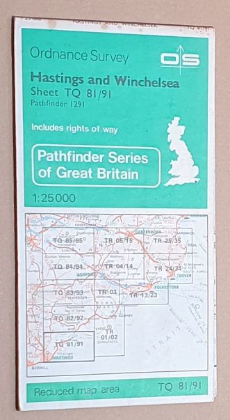Hastings and Winchelsea. 1:25000 Map Sheet TQ 81/91 (Pathfinder 1291)