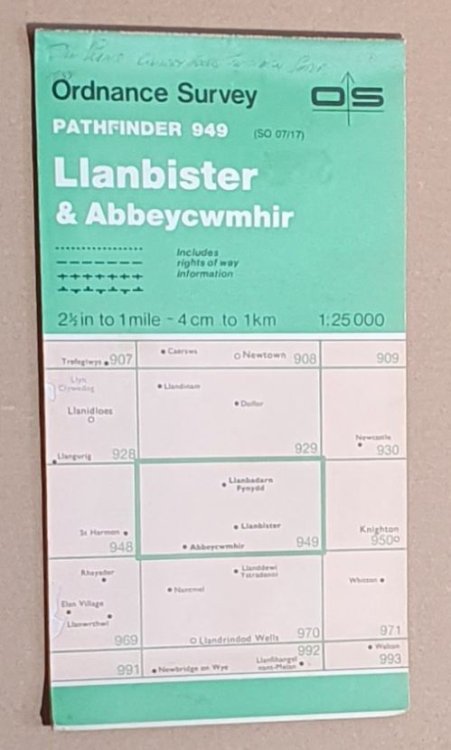 Llanbister & Abbeycwmhir. 1:25000 Pathfinder Map Sheet 949 (SO 07/17)