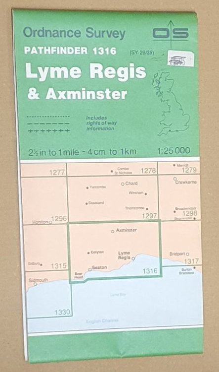 Lyme Regis & Axminster. 1:25000 Pathfinder Map Sheet 1316 (SY 29/39)