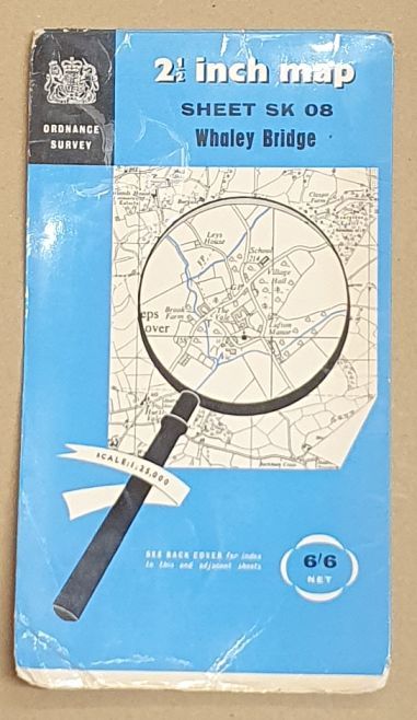 Whaley Bridge. 1:25000 First Series Map Sheet SK 08