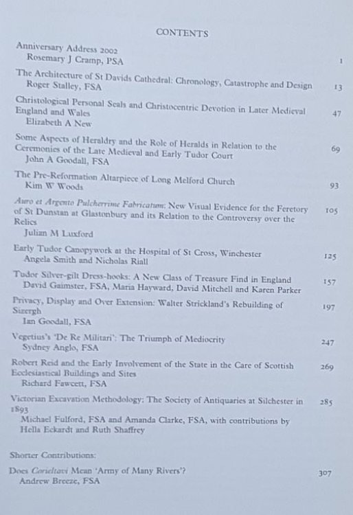 The Antiquaries Journal 2002, Volume 82