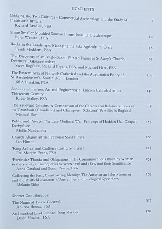 The Antiquaries Journal 2006, Volume 86