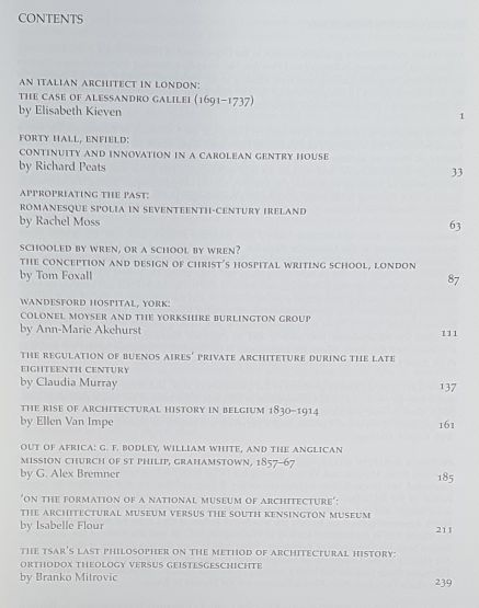 Architectural History Volume 51: 2008. Journal of the Society of Architectural Historians of Great Britain