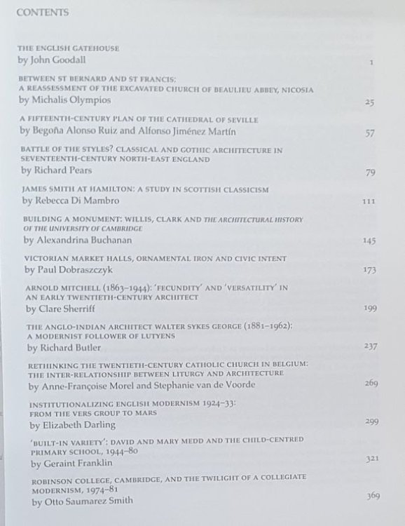 Architectural History Volume 55: 2012. Journal of the Society of Architectural Historians of Great Britain