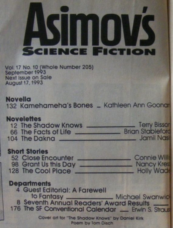 Asimov's Science Fiction Magazine Vol.17 No.10, September 1993
