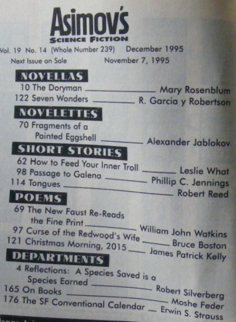 Asimov's Science Fiction Magazine Vol.19 No.14, December 1995