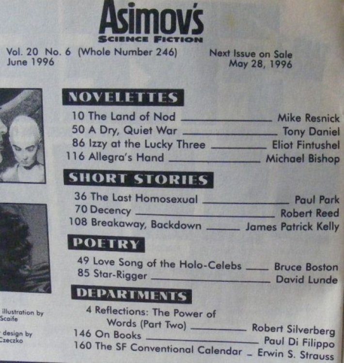 Asimov's Science Fiction Magazine Vol.20 No.6, June 1996
