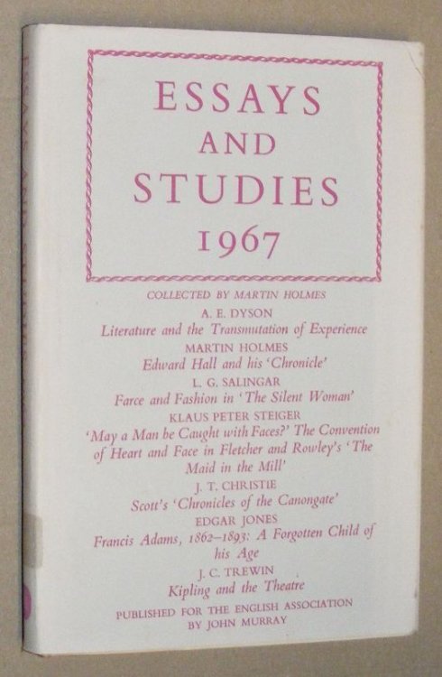 Essays & Studies 1967, Being Volume Twenty of the new Series of Essays and Studies Collected for the English Association [20]