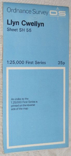 Llyn Cwellyn: Sheet SH 55 1:25000 First Series Map