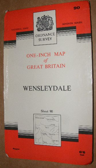 Wensleydale. One-inch Map of Great Britain Sheet 90. 1:63360 Seventh Series