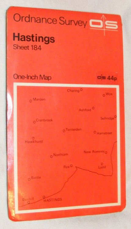 Hastings. Sheet 184 One-inch Map 1:63360 Seventh Series