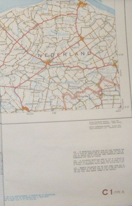 Knokke. C1 1:100000 Map. Kaart Van Belgie/Carte De Belgique