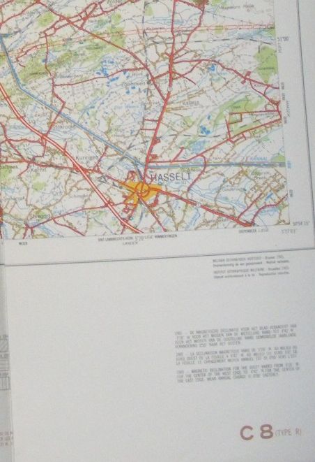 Hasselt. C8 1:100000 Map. Kaart Van Belgie/Carte De Belgique