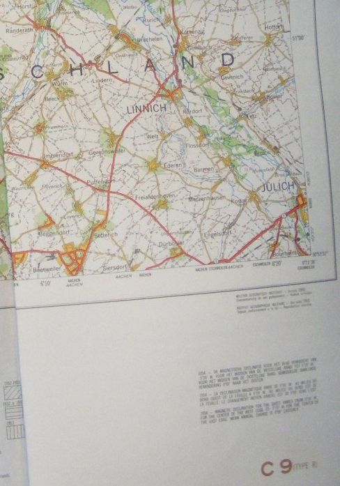 Genk. C9 1:100000 Map. Kaart Van Belgie/Carte De Belgique