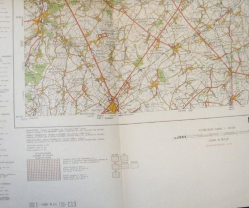 Leuven. C13 1:100000 Map. Kaart Van Belgie/Carte De Belgique