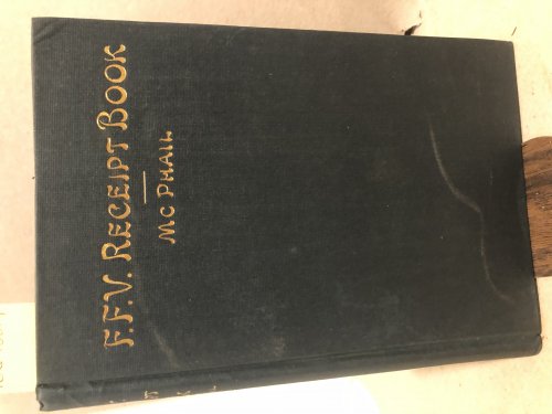 F. F. V. Receipt Book McPhail, Clement Carrington