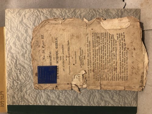 Memorial for Sunday School Girls, Being an Authentic Account of the Conversion, Experience and Happy Deaths of Seven Children [Pamphlet] George Hendley