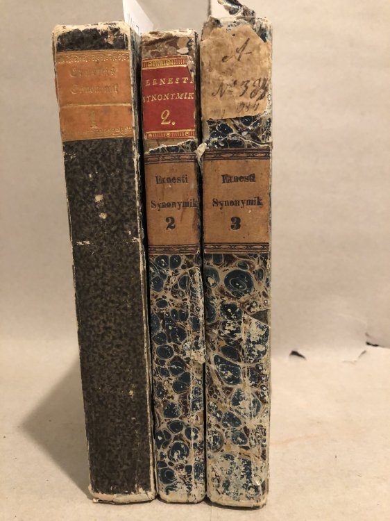 Versuch einer allegeinen Lateinischen Synonymik in einem Handworterbuche der synonymischen Worter der classisch-lateinschen Sprache, Erster-Dritter Theil [Hardcover] I.C.G. Ernesti