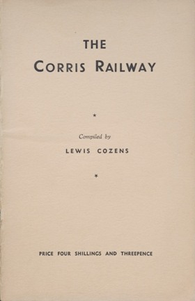 THE CORRIS RAILWAY