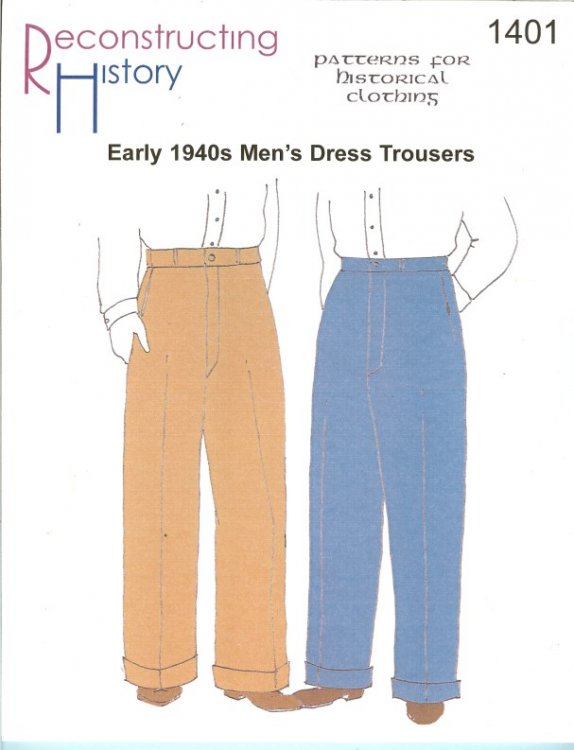 RH1401: EARLY 1940S MEN'S DRESS TROUSERS
