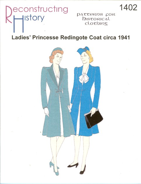 RH1402: LADIES' PRINCESSE REDIGOTE COAT CIRCA 1941