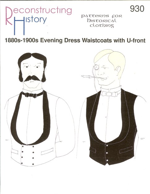 RH930: 1880S-1900S EVENING DRESS WAISTCOATS WITH U-FRONT