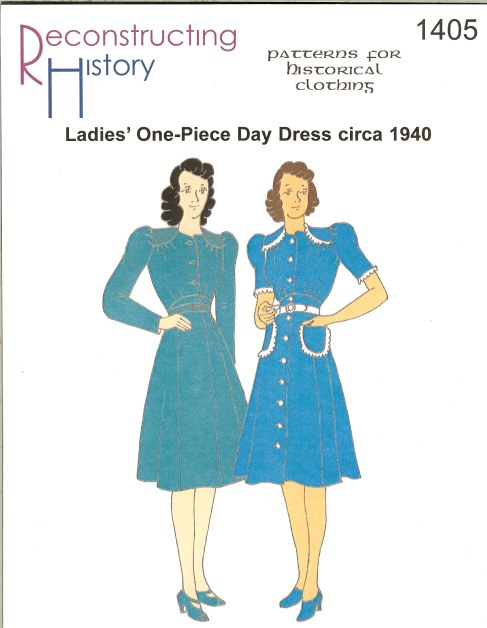 RH1405: LADIES' ONE-PIECE DAY DRESS CIRCA 1940