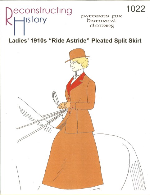 RH1022: LADIES' 1910S 'RIDE ASTRIDE' PLEATED SPLIT SKIRT
