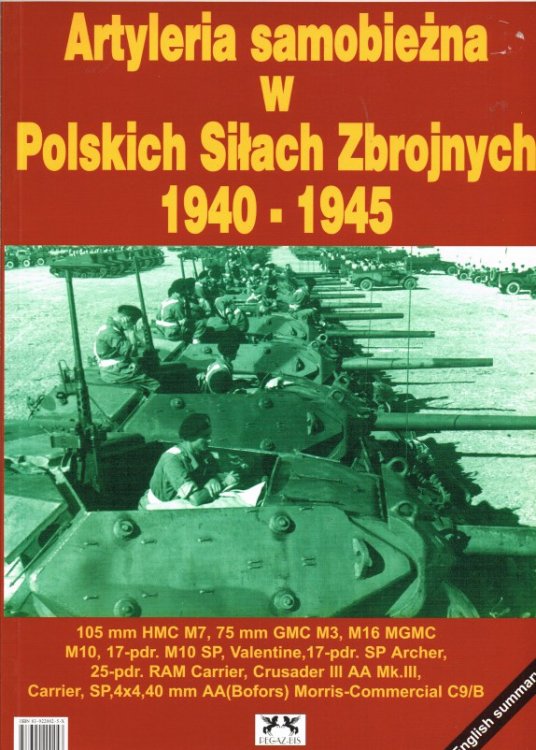 ARTYLERIA SAMOBIEZNA W POLSKICH SILACH ZBROJNYCH 1940-1945 - SELF PROPELLED ARTILLERY OF THE POLISH ARMED FORCES