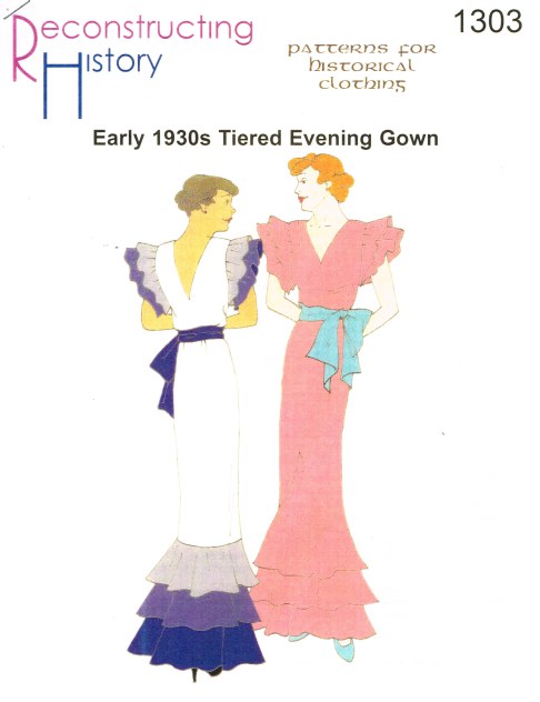 RH1303: EARLY 1930S TIERED EVENING GOWN
