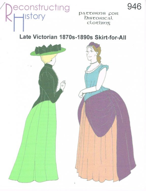 RH946: LATE VICTORIAN 1870S-1880S SKIRT-FOR-ALL