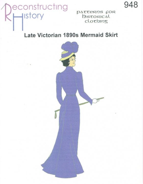 RH948: LATE VICTORIAN 1890S MERMAID SKIRT