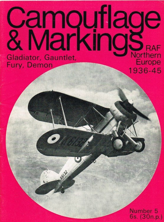 CAMOUFLAGE & MARKINGS RAF NORTHERN EUROPE 1936-45 NO.5 : GLADIATOR, GAUNTLET, FURY, DEMON