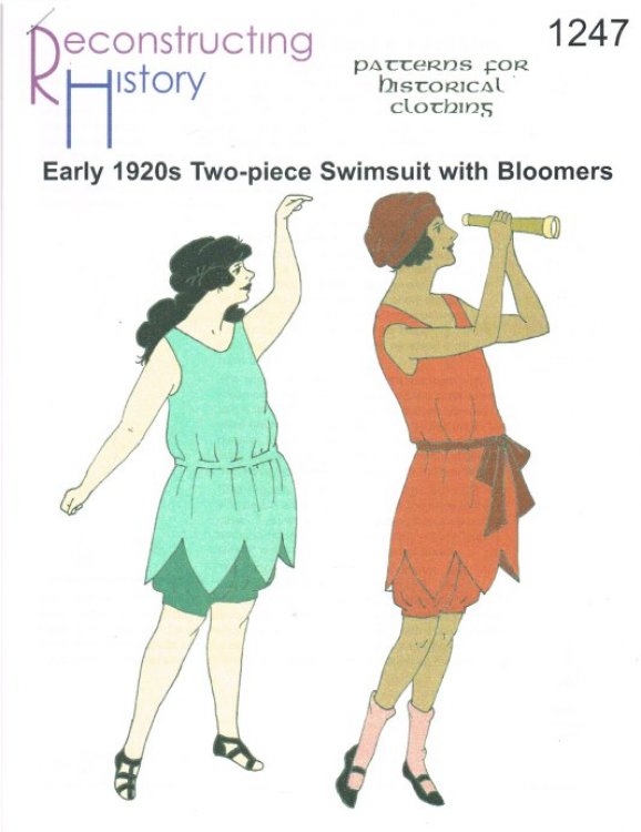 RH1247: EARLY 1920S TWO-PIECE SWIMSUIT WITH BLOOMERS