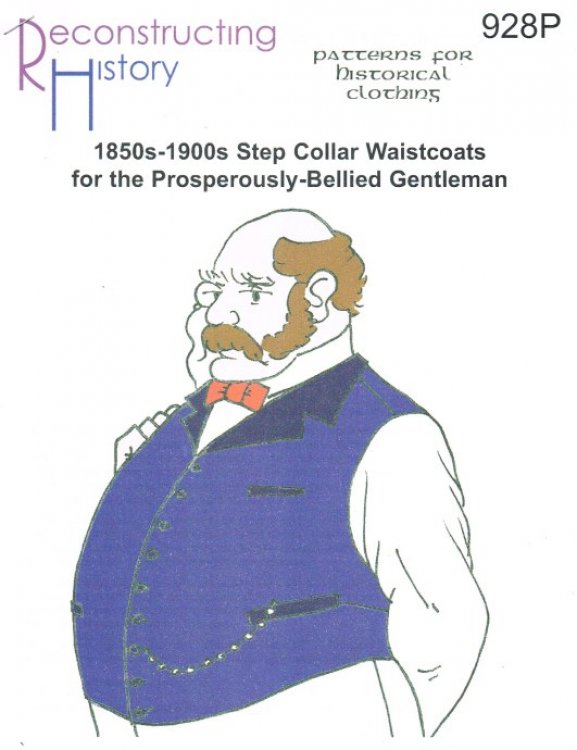 RH928P: 1850S-1900S STEP COLLAR WAISTCOATS FOR THE PROSPEROUSLY-BELLIED GENTLEMAN