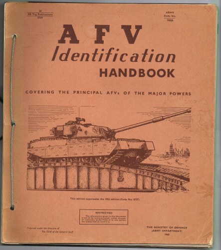 AFV IDENTIFICATION HANDBOOK COVERING THE PRINCIPLE AFVS OF THE MAJOR POWERS (1965)