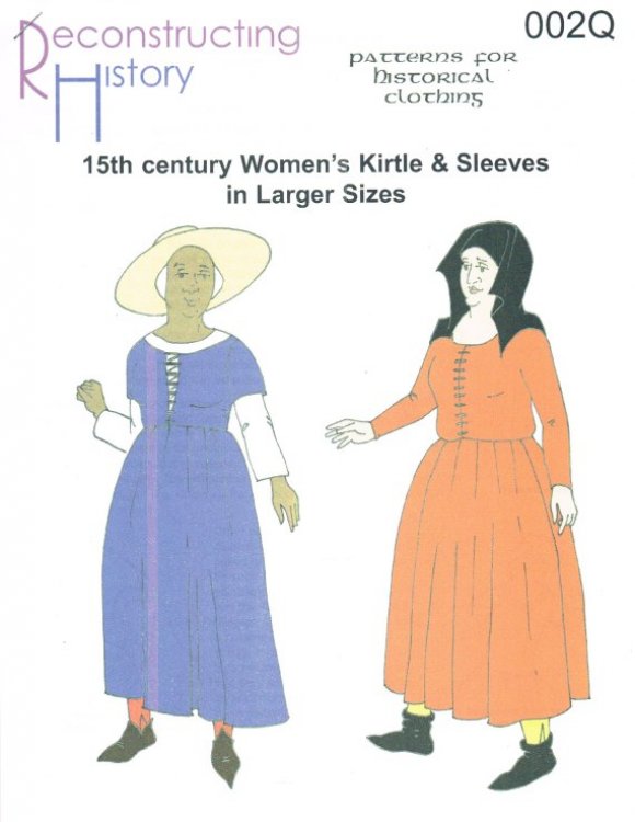 RH002Q: 15TH CENTURY WOMENS KIRTLE & SLEEVES IN LARGER SIZES