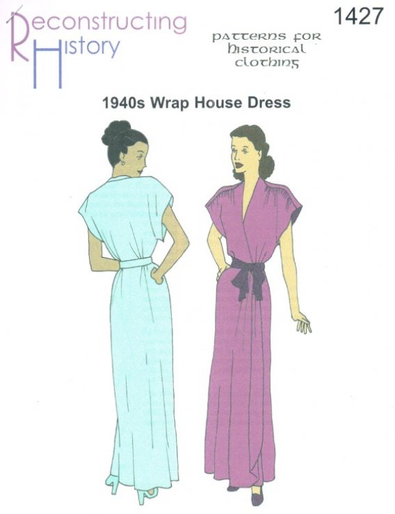 RH1427: 1946 WRAP HOUSE DRESS