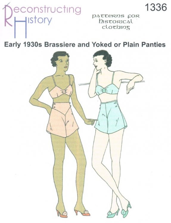RH1336: EARLY 1930S BRASSIERE AND YOKED OR PLAIN PANTIES