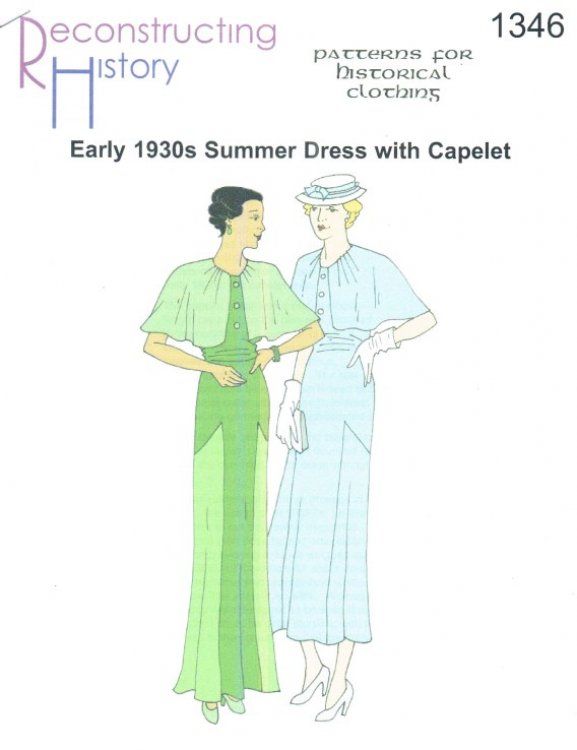 RH1346: EARLY 1930S SUMMER DRESS WITH CAPELET