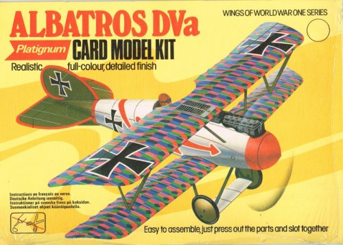 ALBATROS DVA : PLATIGNUM CARD MODEL KIT - WINGS OF WORLD WAR ONE SERIES