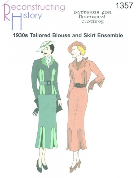 RH1357: 1930S TAILORED BLOUSE AND SKIRT ENSEMBLE