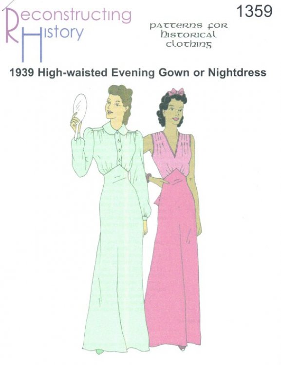 RH1359: 1939 HIGH-WAISTED EVENING GOWN OR NIGHTDRESS