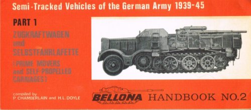 SEMI-TRACKED VEHICLES OF THE GERMAN ARMY 1939-45: PART 1: ZUGKRAFTWAGEN UND SELBSTFAHRLAFETTE (PRIME MOVERS AND SELF-PROPELLED CARRIAGES)