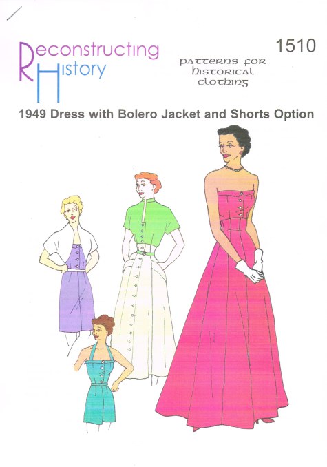 RH1510: 1949 'NEW LOOK' SUNDRESS WITH BOLERO JACKET AND SHORTS OPTION
