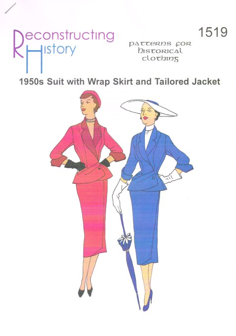 RH1519: 1950S SUIT WITH WRAP SKIRT AND TAILORED JACKET